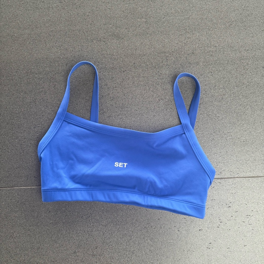 SET Active Blue Performance Sports Bra
